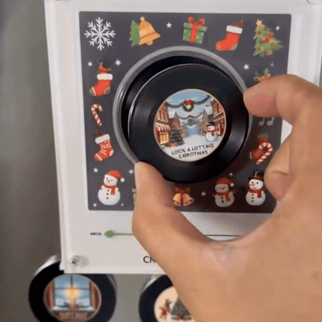 Vitrola Musical de Natal com Imãs Musicais